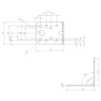 Угол крепежный усиленный KUU 70x70x55x1.8