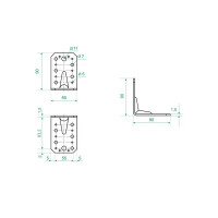 Угол крепежный усиленный KUU 90x90x65x1.8