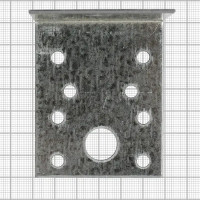 Угол крепежный KU 70x70x55x1.8 оцинкованная сталь цвет серебро