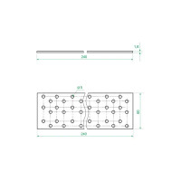 Пластина соединительная PS 240x60x1.8