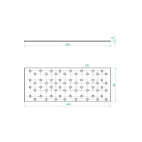 Пластина соединительная PS 240x80x1.8