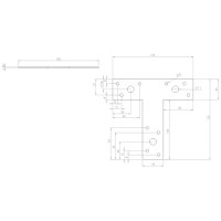 Пластина крепежная Т-образная 35x 135°x 135°x1.8