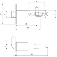 Защёлка Avers 8023-05-G, цвет золото