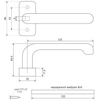 Ручки раздельные Apecs H-0931-W, цвет белый