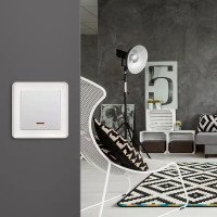 Выключатель встраиваемый Systeme Electric W59 1 клавиша с подсветкой, цвет белый