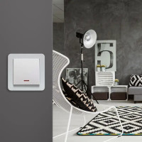 Выключатель встраиваемый Systeme Electric W59 1 клавиша с подсветкой, цвет белый
