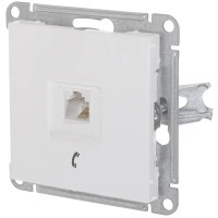 Телефонная розетка встраиваемая Systeme Electric W59 RJ11, цвет белый