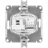 Телефонная/компьютерная розетка встраиваемая Systeme Electric W59 RJ11, цвет белый