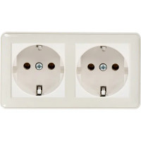 Рамка для розеток и выключателей Systeme Electric W59 2 поста, цвет белый