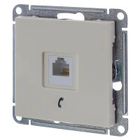 Телефонная розетка встраиваемая Systeme Electric W59 RJ11, цвет слоновая кость