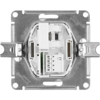 Телефонная/компьютерная розетка встраиваемая Systeme Electric W59 RJ11, цвет слоновая кость