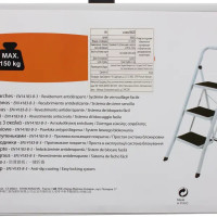 Стремянка стальная LY-SL02P 3 ступени, максимальная нагрузка 150 кг