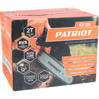 Бензопила PATRIOT GS 126, 1.3 л.с шина 30 см