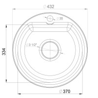 Мойка для кухни врезная Smart GF-SM 435 43.2x43.2 см глубина чаши 17 см мрамор цвет песочный