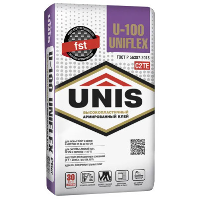 Клей для плитки Unis Uniflex U-100 25 кг