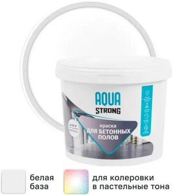 Краска для пола Aquastrong матовая цвет белый 6 кг