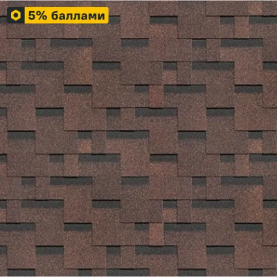 Гибкая черепица Docke Pie Евразия лабиринт коричневый 3 м²