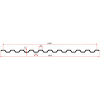 Профнастил С21 0.45 мм 1050x2000 мм RAL 8017 коричневый
