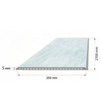 Стеновая панель ПВХ Мрамор голубой 2700x250x5 мм 0.675 м²