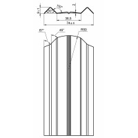Штакетник односторонний ЭКО-М 76мм 1.5 м 8017 коричневый
