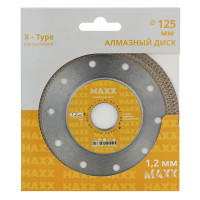 Диск алмазный по керамограниту Maxx X12512, 125x22.2 мм
