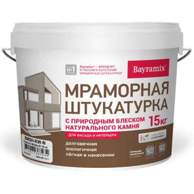 Штукатурка мраморная Bayramix Kashmir White-N 15 кг