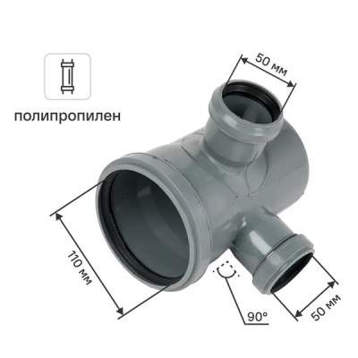 Крестовина двухплоскостная ø110x50x50x110/87°