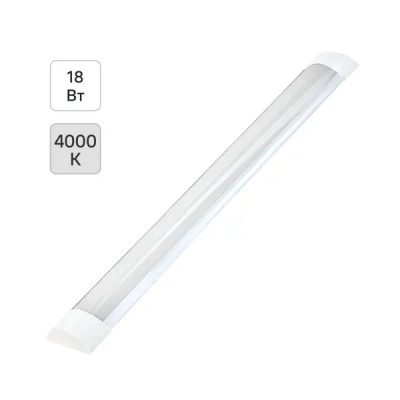 Светильник линейный светодиодный IEK ДБО5001 600 мм 18 Вт, нейтральный белый свет