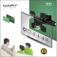 Кронштейн TV37 для телевизора металл нагрузка до 25 кг цвет чёрный