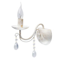 Настенный светильник Аврора 1xE14x60 Вт цвет белый с золотом