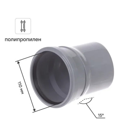 Отвод 110x15град