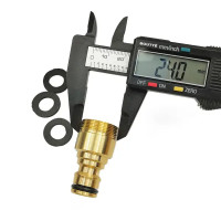 Переходник быстросъёмный для смесителя под аэратор BOUTTE М24 НР - М22 ВР латунный