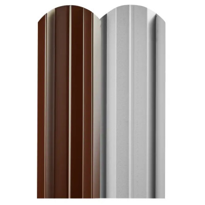 Штакетник GrandLine М-образный фигурный 1.8м коричневый