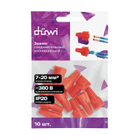 Соединительный изолирующий зажим Duwi СИЗ-Л-4 7-20 мм цвет красный 10 шт.