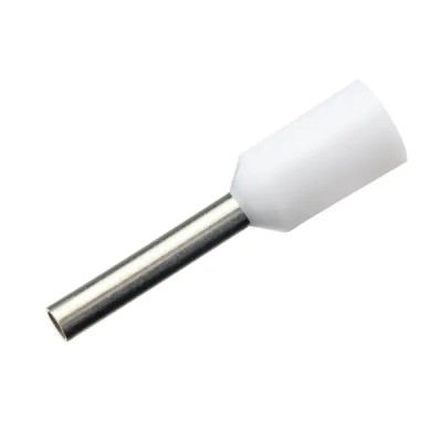 Наконечник штыревой втулочный изолированный Duwi Е7508 НШВИ 0.75-8 мм цвет белый 25 шт.