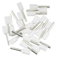 Наконечник штыревой втулочный изолированный Duwi Е7508 НШВИ 0.75-8 мм цвет белый 25 шт.