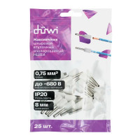 Наконечник штыревой втулочный изолированный Duwi Е7508 НШВИ 0.75-8 мм цвет белый 25 шт.