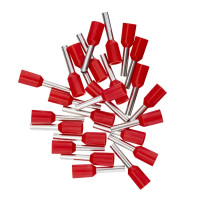 Наконечник штыревой втулочный изолированный Duwi Е1008 НШВИ 1-8 мм цвет красный 25 шт.