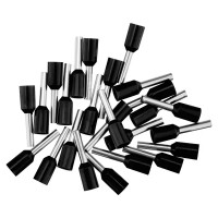 Наконечник штыревой втулочный изолированный Duwi Е1508 НШВИ 1.5-8 мм цвет черный 25 шт.