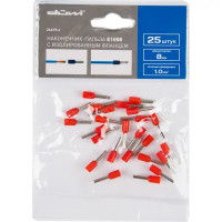 Наконечник штыревой втулочный изолированный Duwi Е1508 НШВИ 1.5-8 мм цвет черный 25 шт.