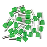 Наконечник штыревой втулочный изолированный Duwi Е6012 НШВИ 6-12 мм цвет зеленый 25 шт.