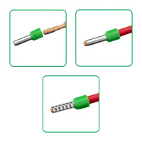 Наконечник штыревой втулочный изолированный Duwi Е6012 НШВИ 6-12 мм цвет зеленый 25 шт.