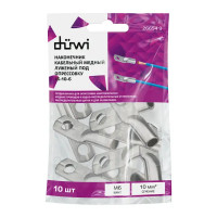 Наконечник кабельный луженый под опрессовку Duwi JG 10-6-10 мм медь 10 шт.