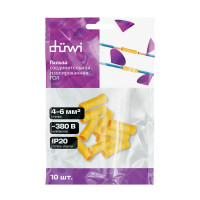 Гильза соединительная изолированная Duwi ГСИ 4-6 мм цвет желтый 10 шт.