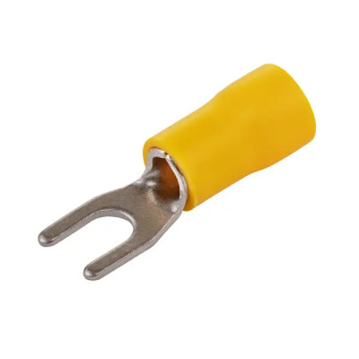 Наконечник вилочный изолированный Duwi НВИ 6-4 мм цвет желтый 10 шт.