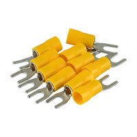 Наконечник вилочный изолированный Duwi НВИ 6-4 мм цвет желтый 10 шт.