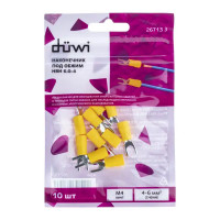 Наконечник вилочный изолированный Duwi НВИ 6-4 мм цвет желтый 10 шт.