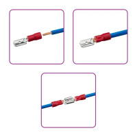 Разъем плоский изолированный папа Duwi РпИп 1.5-6.3 мм цвет красный 10 шт.