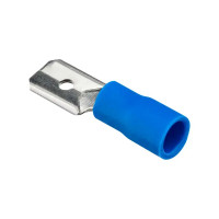 Разъем плоский изолированный папа Duwi РпИп 2.5-6.3 мм цвет синий 10 шт.