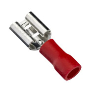 Разъем плоский изолированный мама Duwi РпИм 1.5-6.3 мм цвет красный 10 шт.